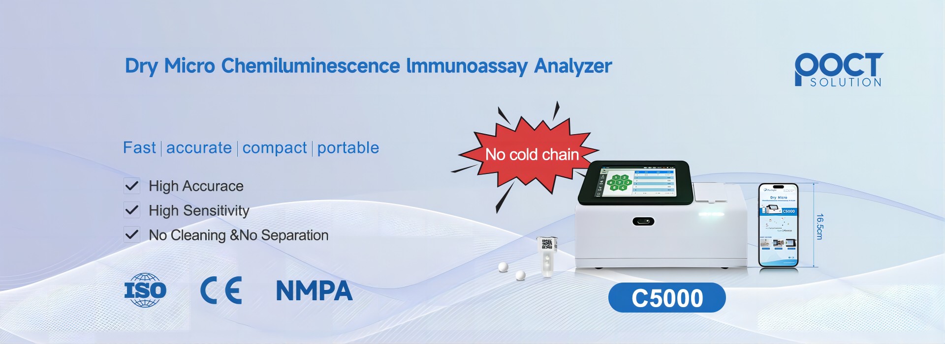 Fabricação na China para analisador de imunoensaio de quimioluminescência
